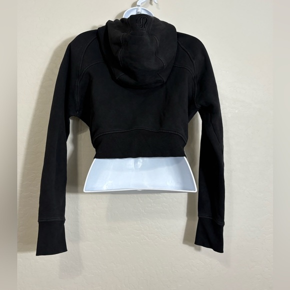 Lululemon Scuba Full-Zip Cropped Hoodie Black Size 2 - Picture 4 of 5